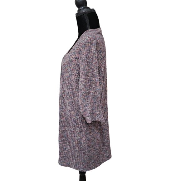 Lane Bryant Grey Marl Duster Over Piece Sweater Cardigan Size 22/24 - Picture 2 of 7